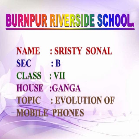 Evolution of mobile phones