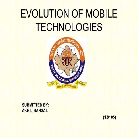 Evolution of Wireless Communication Technologies