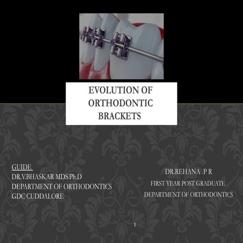 Comprehensive Evolution and Classification of Orthodontic Brackets | PPTX