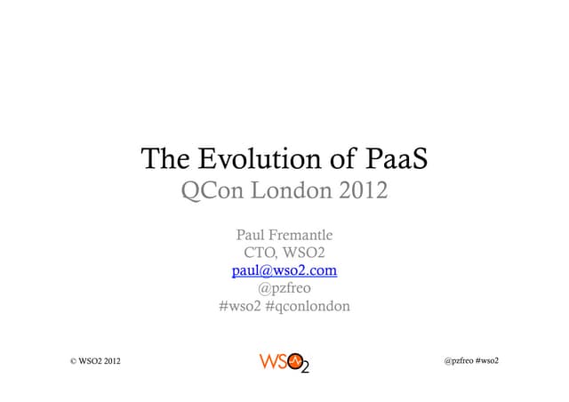 Evolution of PaaS
