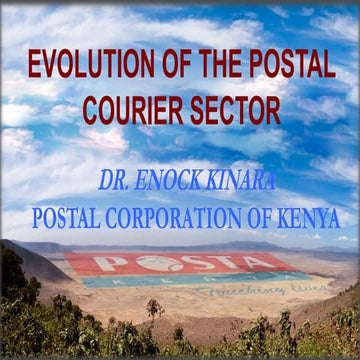 Evolution of postal courier