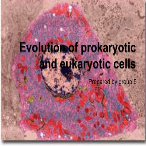 Evolution of prokaryotic and eukaryotic cells