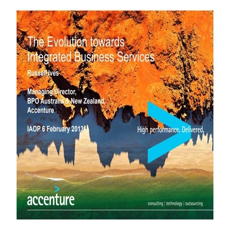 Evolution of Shared Services - IAOP 6 February 2013