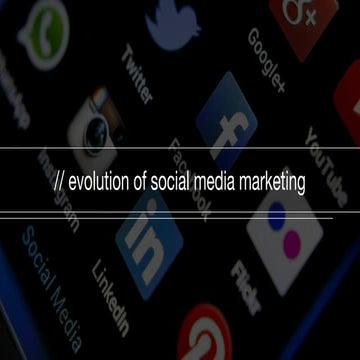 Evolution of Social Media Marketing - Tom Edwards