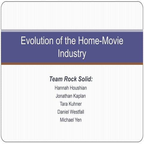 Evolution of the home movie industry