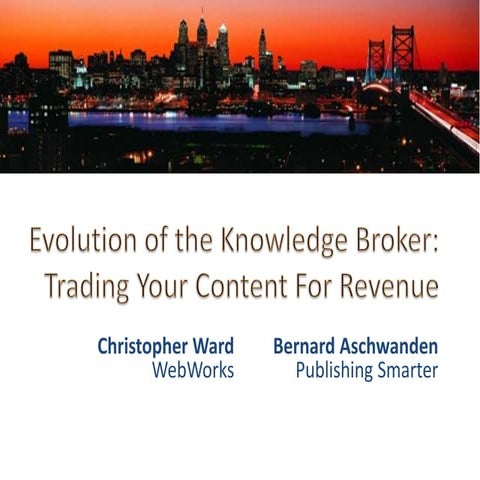 Evolution of the Knowledge Broker: STC PMC 2016