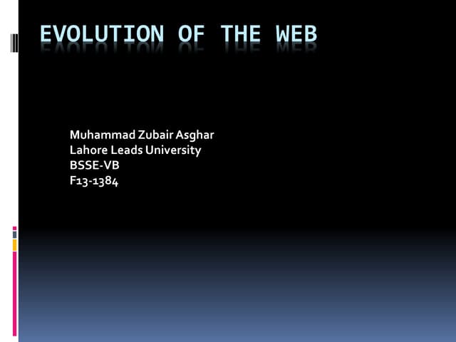 Evolution of the web | PPTX