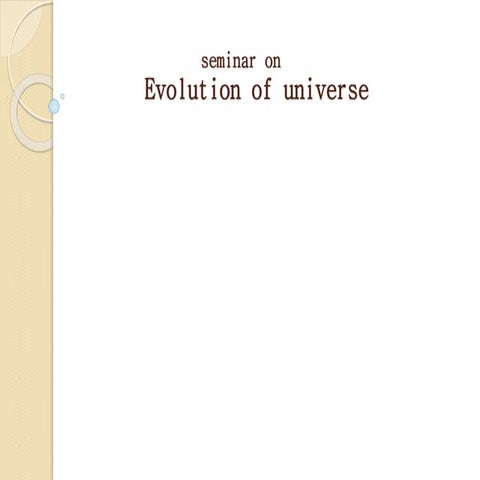 Evolution of universe - Geochemistry & Thermodynamics