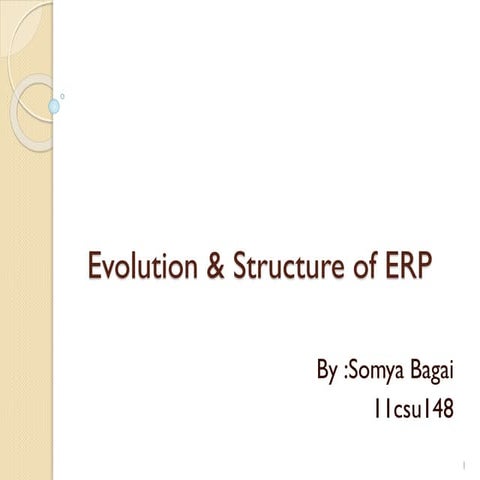Evolution & structure of erp