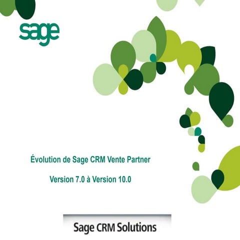 Améliorations de Sage CRM Vente Partner v7 à v11