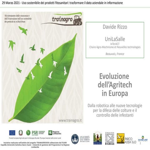 Evoluzione dell’Agritech in Europa. Dalla robotica alle nuove tecnologie per ...