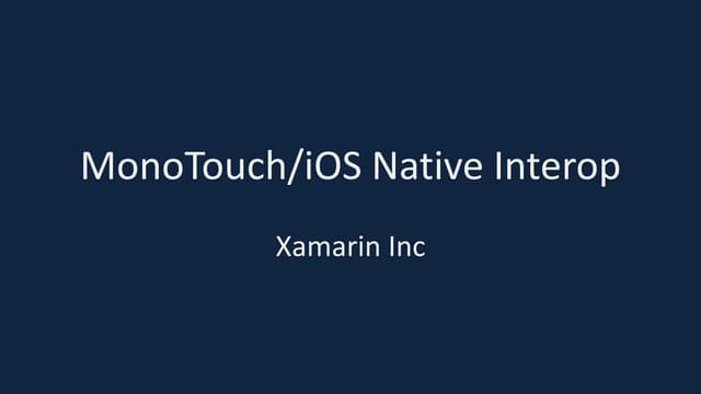 Binding Objective-C Libraries, Miguel de Icaza