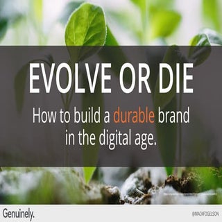 Evolve or Die: How Purpose and Auth...