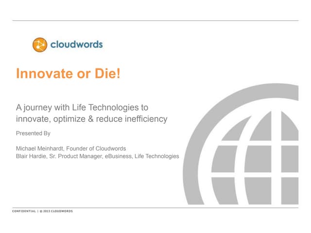 Evolve13 Adobe CQ Conference - Life Technologies and Cloudwords Customer Story