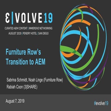Evolve 19 | Rabiah Coon, Sabrina Schmidt & Noah Linge | Industry Focus | Furn...
