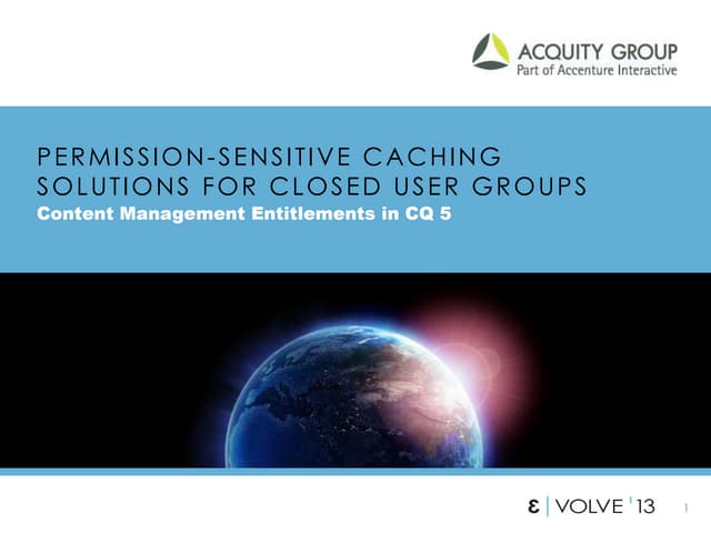 EVOLVE'13 | Enhance | Permission Sensitive Caching | Paul McMahon & Jason Rap...