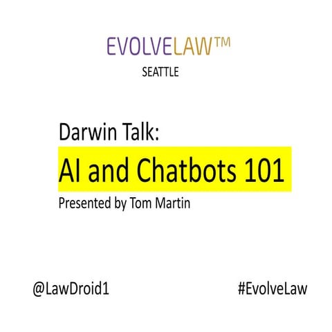 Darwin Talk: AI and Chatbots 101