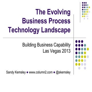 The Evolving Business Process Techn...