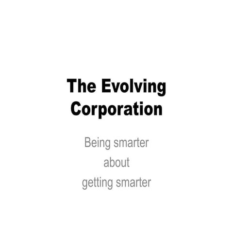 Corporate Evolution (Strata NY 2013)