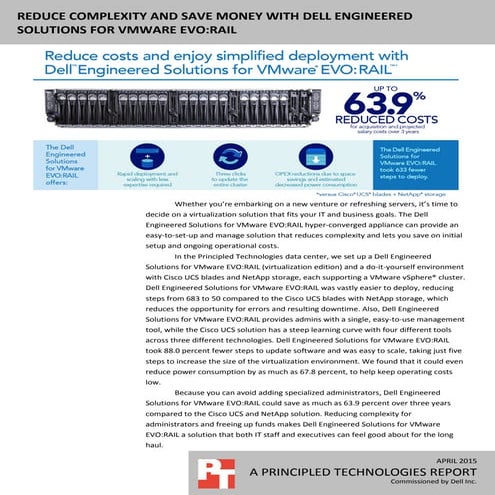 Reduce complexity and save money with Dell Engineered Solutions for VMware EV...