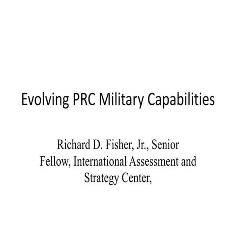 Evolving PRC Military Capabilities