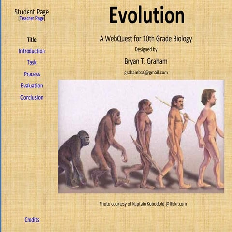 Evolution web quest | PPT