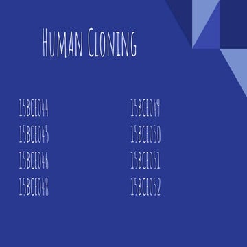 Human Cloning, ethical?