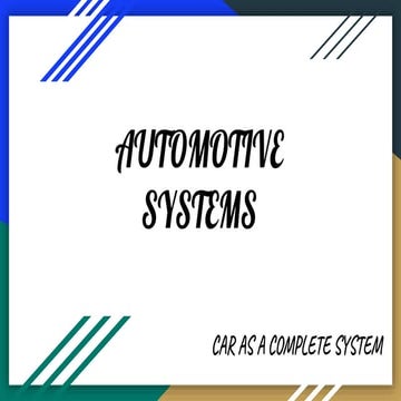 Automotive System presentation