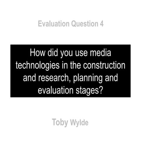 Evaluation: Question 4 | PPTX