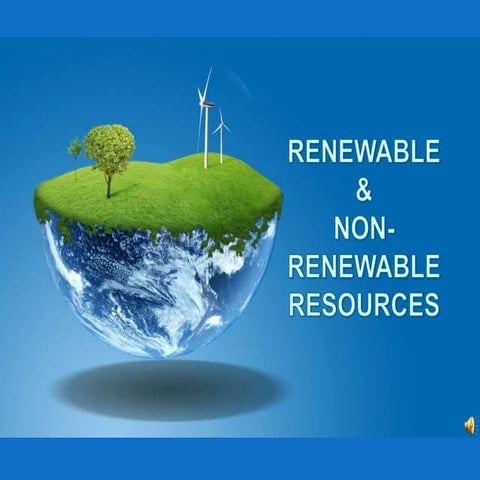 renewable and non renewable resources