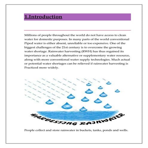 Evs Project on Rainwater harvesting Calcutta university