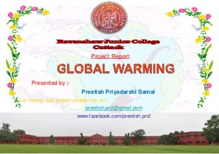 Global warming (EVS Project)