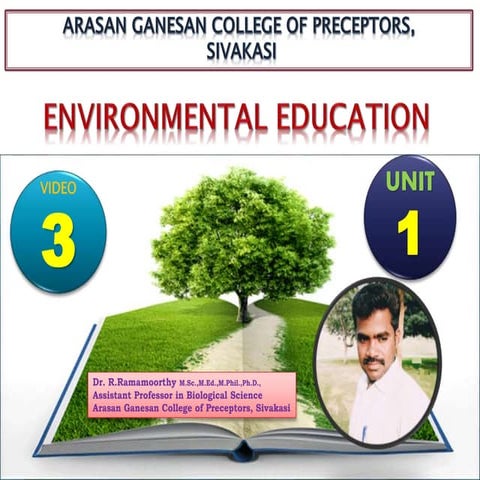 ENVIRONMENTAL EDUCATION UNIT-1   PPT-3  (TNTEU)