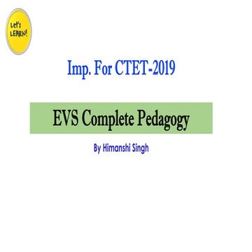 EVS Pedagogy NCERT Complete pdf by himanshi singh