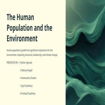 Human activities and impact on environment | PPT