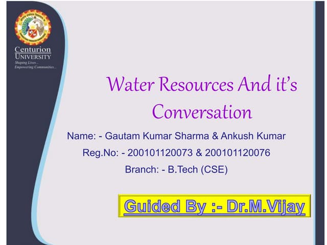 Water Conservation ppt presentation | PPT
