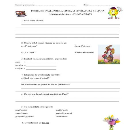 Ev sumativa primavara