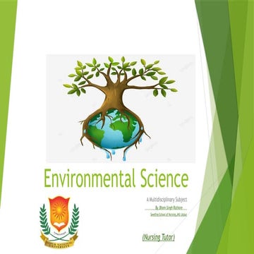 environmental science _ unit I ppt according to INC s | PPTX
