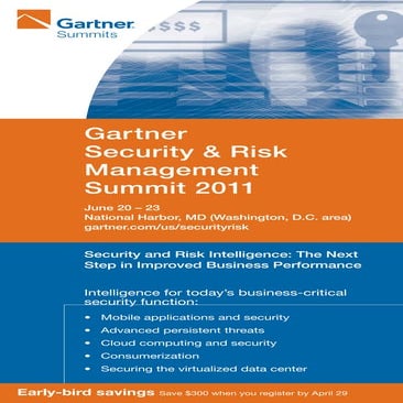Gartner Security &amp; Risk Management Summit Brochure