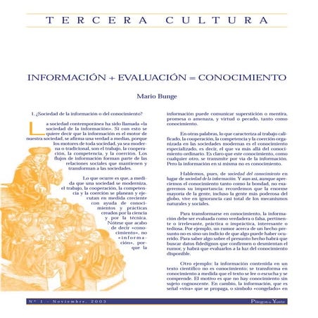 Evualuación del conocimiento