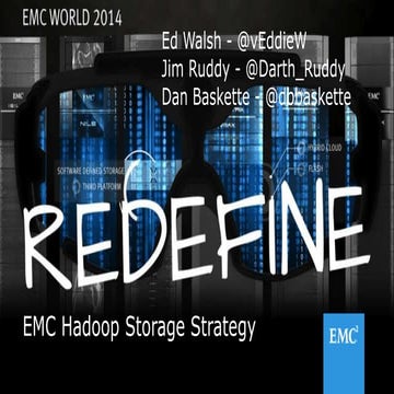 EMC HADOOP Storage Strategy