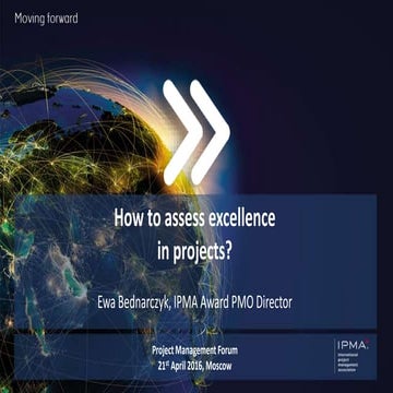 ECOFORUM - Ewa Bednarczyk - How to assess excellence in projects?