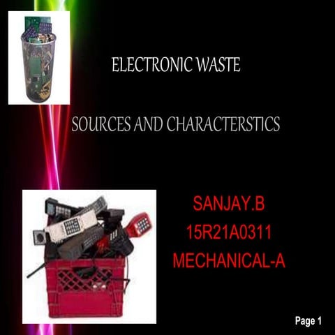 Ewaste and management 