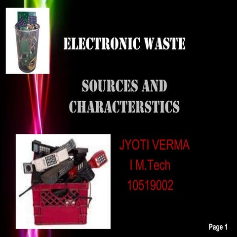 E Waste And Management