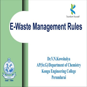 E-waste and E waste management rules .pptx