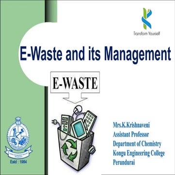E waste and its Management 