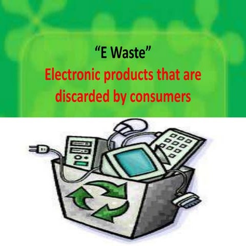 E waste recycling