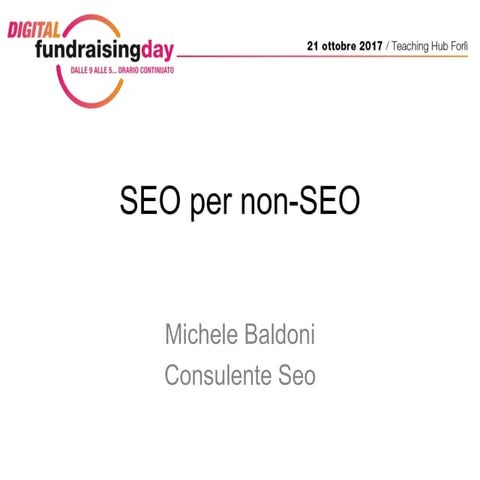 La SEO spiegata ai Fundraiser