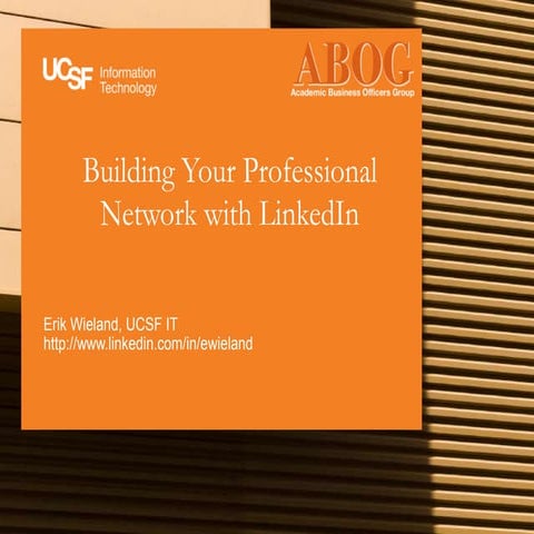 Building Your Professional Network with LinkedIn
