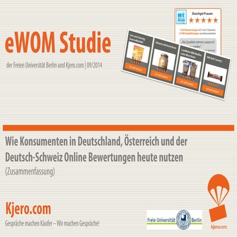 eWOM Studie - Wie Konsumenten in Deutschland, Österreich und der Deutsch-Schweiz Online-Bewertungen heute nutzen